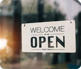 A photo of OPEN sign